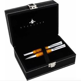 Steelpen 5061 Sedef Sarı Dolma-Tükenmez Kalem Seti