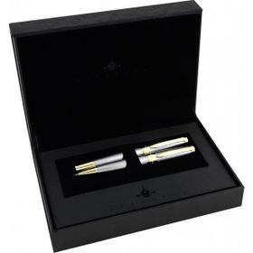 Steelpen 7284 Santana Altın Dolma-Tükenmez Kalem Seti