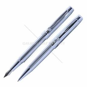 Steelpen 783 Parlak Krom Dolma-Tükenmez Kalem Seti