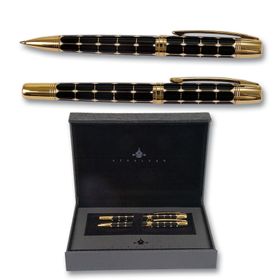 Steelpen 800-41 Serra Siyah Dolma-Tükenmez Kalem Seti