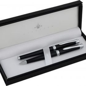 Steelpen 811 Lemans Siyah Krom Roller-Tükenmez Kalem Seti