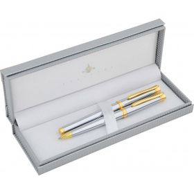 Steelpen 813 Lemans Altın Krom Roller-Tükenmez Kalem Seti