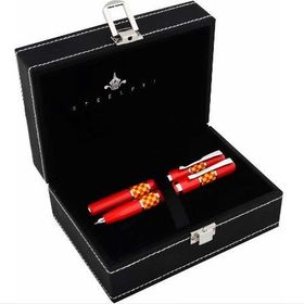 Steelpen 8602 Force Sarı-Kırmızı Dolma-Tükenmez Kalem Seti
