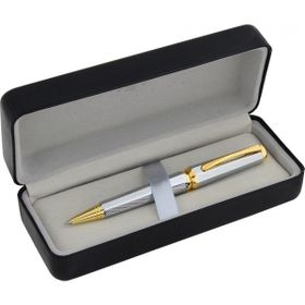 Steelpen 925 Gıza Tükenmez Kalem Gold Krom Desenli