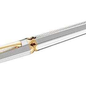 Steelpen 925 Gıza Tükenmez Kalem Gold Krom Desenli