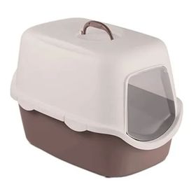 Stefanplast 56x40x40 Pembe Beyaz Cathy Kapalı Kedi Tuvaleti