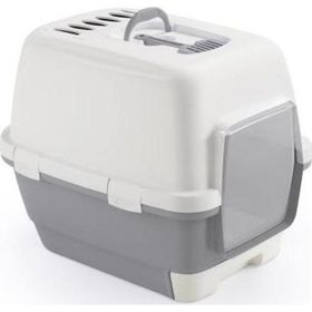 Stefanplast Cathy Clever & Smart Gri-Beyaz 58x45x48 cm Kedi Tuvaleti