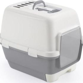 Stefanplast Cathy Clever & Smart Gri-Beyaz 58x45x48 cm Kedi Tuvaleti