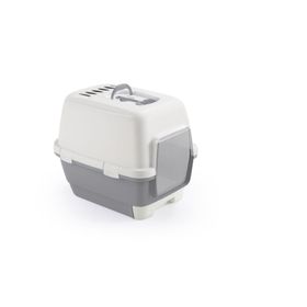 Stefanplast Cathy Clever & Smart Gri-Beyaz 58x45x48 cm Kedi Tuvaleti