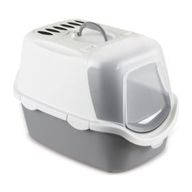 Stefanplast Cathy Easy Clean 56x40x40 cm Gri Beyaz Kedi Tuvaleti