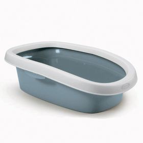 Stefanplast Sprint Beyaz Mavi 31x43x14 cm Açık Kedi Tuvaleti