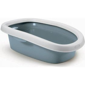 Stefanplast Sprint Beyaz Mavi 31x43x14 cm Açık Kedi Tuvaleti