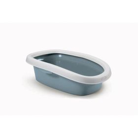 Stefanplast Sprint Beyaz Mavi 31x43x14 cm Açık Kedi Tuvaleti