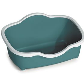 Stefanplast Tres Chic 56x38.5x26 cm Beyaz Yeşil Açık Kedi Tuvaleti
