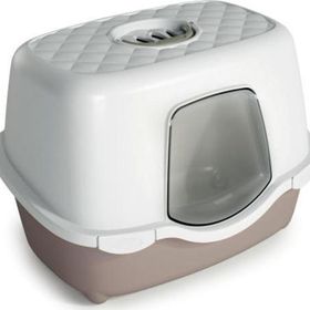 Stefanplast Tres Chic 56x39x39 cm Beyaz Gri Kedi Tuvaleti