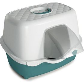Stefanplast Tres Chic 56x54.5x39 cm Beyaz Yeşil Kedi Tuvaleti