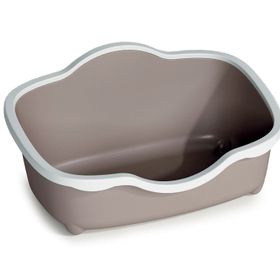 Stefanplast Tres Chic Beyaz Bej 56x38.5x26 cm Açık Kedi Tuvaleti