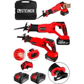 Steiner Alman 128 Vf 10 Ah Kömürsüz Motor Kemik Ahşap Akülü Testere Kırmızı Demir Kesme Makinesi