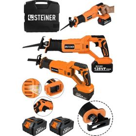 Steiner Alman 128 Vf 10 Ah Kömürsüz Motor Kemik Ahşap Akülü Testere Turuncu Demir Kesme Makinesi