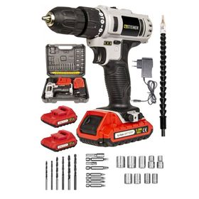 Steiner Alman 58 V 5 Ah Darbeli Metal Şanzıman Çift Akülü 24 Parça Gri Şarjlı Vidalama Matkap