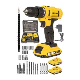 Steiner Alman 58 V 5 Ah Darbeli Metal Şanzıman Çift Akülü 24 Parça Sarı Şarjlı Vidalama Matkap