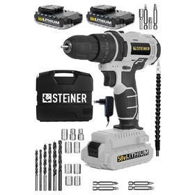 Steiner Alman 58 V 5 Ah Metal Şanzıman Çift Lithium Akü Şarjlı Vidalama Matkap