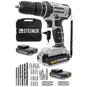 Steiner Germany Technology 58 V 5 Ah Metal Şanzıman Çift Lithium Akü Şarjlı Vidalama Matkap + Set