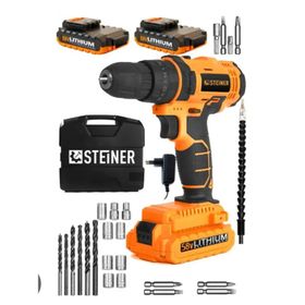 Steiner Germany Technology Darbeli 56 V 5 Ah Bakır Sargılı Çift Akülü Şarjlı Vidalama Matkap