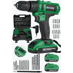 Steiner Germany Technology Darbeli 56 V 5 Ah Bakır Sargılı Çift Akülü Yeşil Şarjlı Vidalama Matkap