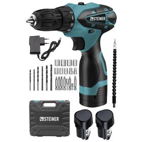 Steiner Germany TECNOLOGY 36 V Metal Şanzıman Çift Akülü Şarjlı Vidalama Matkap + 24 Parça Set