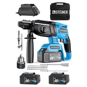Steiner ST0518R215400170 Alman 88 V 5 Ah Kömürsüz Motorlu Çift Akülü Kırıcı Delici Hilti Darbeli Matkap