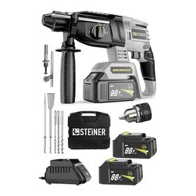 Steiner ST0518R215400174 Alman 88 V 5 Ah Kömürsüz Motorlu Çift Akülü Kırıcı Delici Hilti Darbeli Matkap
