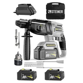 Steiner ST0518R215400174 Alman 88 V 5 Ah Kömürsüz Motorlu Çift Akülü Kırıcı Delici Hilti Darbeli Matkap
