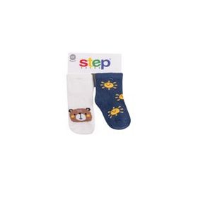 Step 10145 2'li Karışık Renkli Bear Soket Çorap