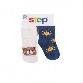 Step 10145 2'li Karışık Renkli Bear Soket Çorap