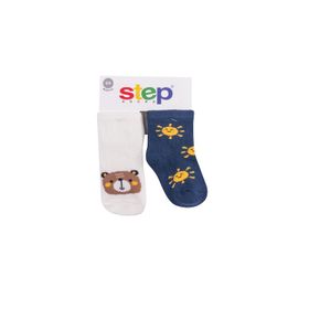 Step 10145 2'li Karışık Renkli Bear Soket Çorap