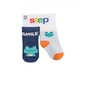Step 10150 2'li Karışık Renkli Smile Frog Soket Çorap