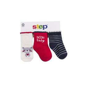Step 10168 Karışık Renkli 3'lü Little Lady Soket Çorap