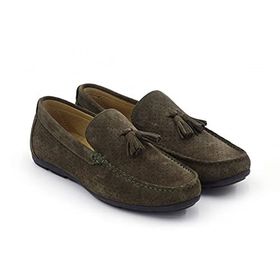 Step By Step 024-20226 Haki Süet Hakiki Deri Loafer Erkek Ayakkabı