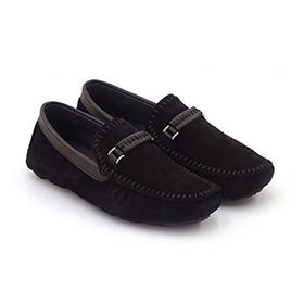Step By Step 024-20865 Siyah Süet Hakiki Deri Erkek Loafer Ayakkabı
