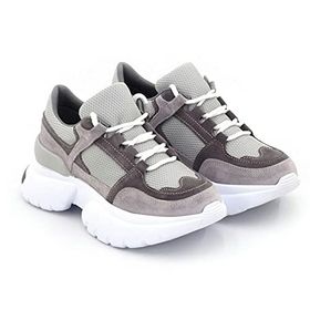 Step By Step 050-20219 Hakiki Deri Gri Kadın Spor Ayakkabı