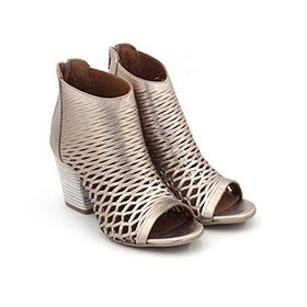 Step By Step 077-20700 Bronz Hakiki Deri Kadın Topuklu Ayakkabı