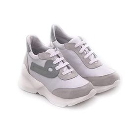 Step By Step 077-20805 Hakiki Deri Beyaz Kadın Spor Ayakkabı
