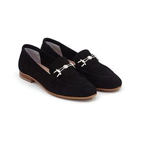 Step By Step 090-20451 Siyah Süet Hakiki Deri Loafer Kadın Babet