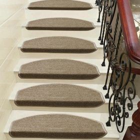 Stepmat Açık Kahve Kendinden Yapışkanlı Merdiven Basamak Paspası Halısı