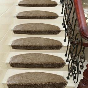 Stepmat Açık Kahve Kendinden Yapışkanlı Merdiven Basamak Paspası Halısı