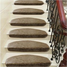 Stepmat Açık Kahve Kendinden Yapışkanlı Merdiven Basamak Paspası Halısı