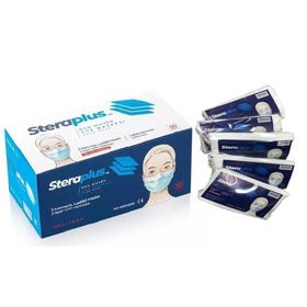 Steraplus 5x10'lu Ultrasonik 3 Katlı Telli Maske