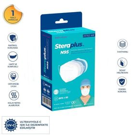 Steraplus Beyaz FFP2 5 Katmanlı Telli N95 10'lu Maske