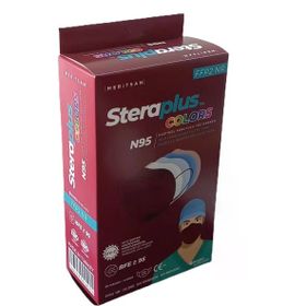 Steraplus Bordo FFP2 5 Katmanlı Telli N95 10'lu Maske